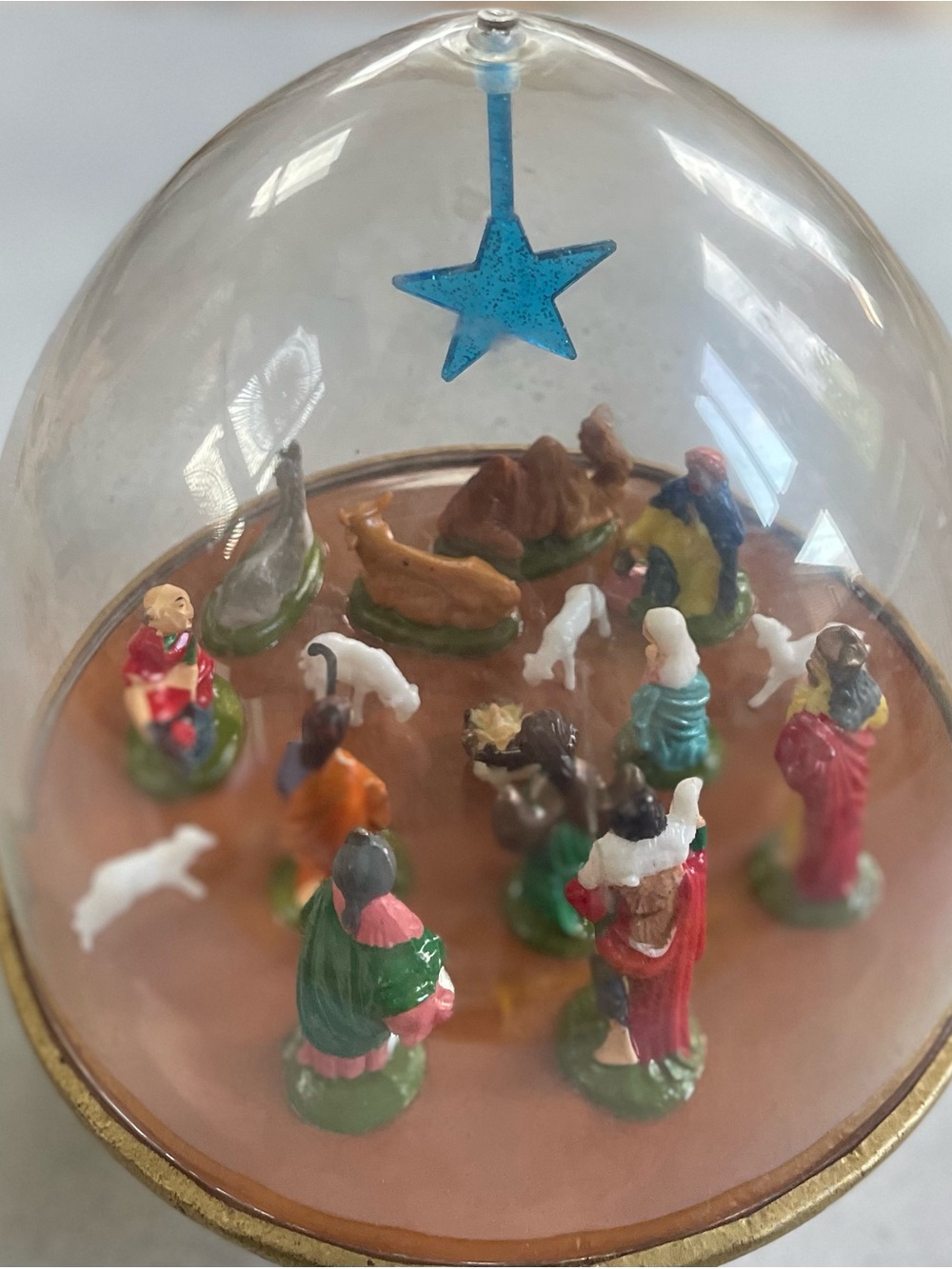 Vintage Ohio Art Revolving Musical Dome Rotating Nativity Scene Christmas Decor - Picture 4 of 8
